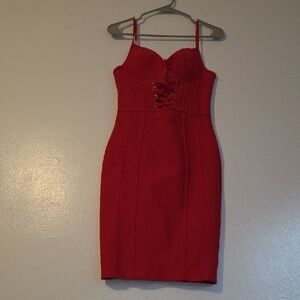 Fashion Nova Red Sheath Cocktail Dress